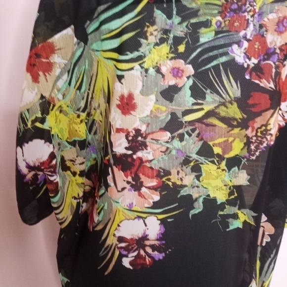 Live 4 Truth Floral Tropical Long Kimono Open Front - Picture 2 of 11